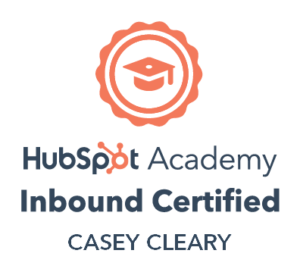 Casey Cleary inbound certification badge